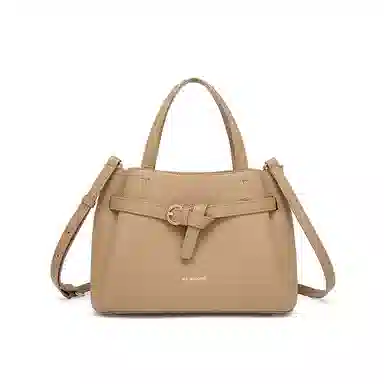 红蜻蜓 高级感小众潮流时尚百搭单肩斜挎包 合成革 手提包 常规 女款 黑色/卡其色