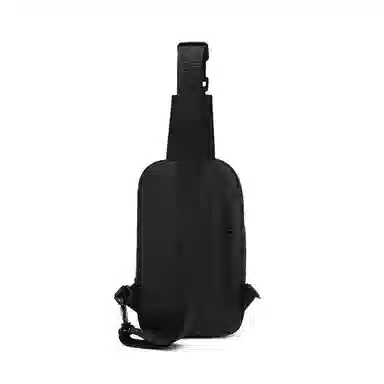 老人头 潮酷小众百搭轻便实用斜挎包 织物 胸包 常规 男款 黑色