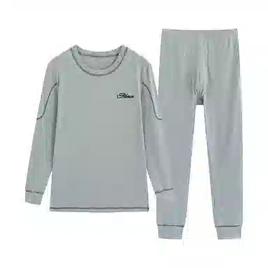 贴身领域 青少年秋衣秋裤纯棉内衣初中高中学生棉毛衫线衣线裤保暖套装 男款