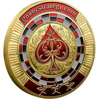 欧洛伊 压牌币金币 红桃心幸运纪念币 拉斯维加斯 筹码