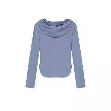 思蓓儿 纯色修身适中连帽长袖卫衣 女款