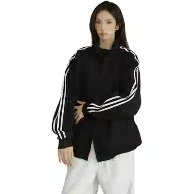 徐百货  潮牌百搭休闲复古秋季拉链上衣潮流三道杠开衫卫衣时尚运动外套棒球服 男女同款