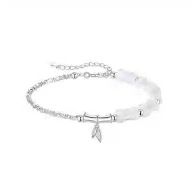 【S925纯银】 七七银饰 有你竹够 竹节系列 新中式节节高升 成功 事业有成上岸 轻奢小众设计 学业 好运 玉髓 手链 男女同款情侣款