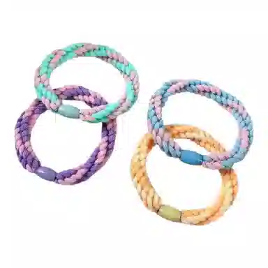 尚先生 糖果色发圈韩国可爱基础款女扎马皮套发饰 编织皮筋 头绳 女款