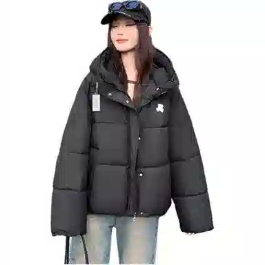 丝絮丝绸 冬季韩版宽松加厚面包服小个子棉衣棉服 女款