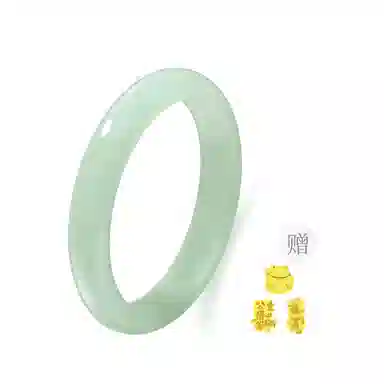 【纯净能量I赠转运手机贴】 老凤祥 东陵美玉 青杉黛绿国风经典江南 润透青提情湖水正圈镯 百搭高级感轻奢精致风天然 东陵玉 手镯 女款
