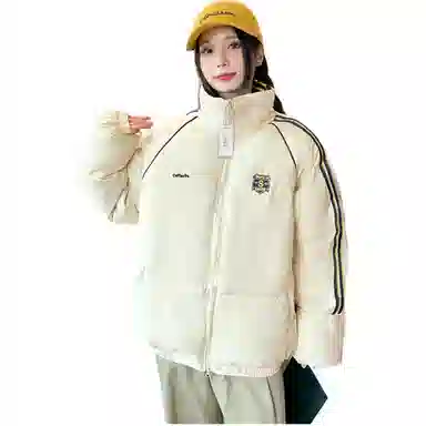 丝絮丝绸 冬季韩版百搭宽松加厚面包服小个子外套棉服 女款