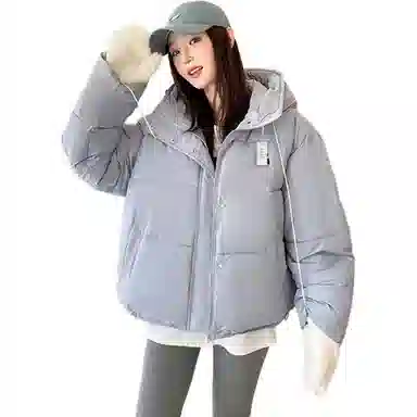 丝絮丝绸 冬季韩版宽松加厚面包服小个子棉衣棉服 女款