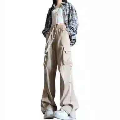 欧迪芬 春秋季潮流港风高街口袋时尚伞兵户外运动速干休闲工装裤 男女同款