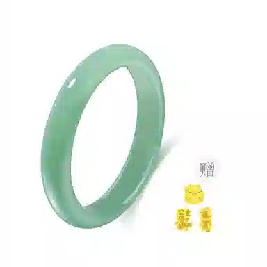 【纯净能量I赠转运手机贴】 老凤祥 东陵美玉 青杉黛绿国风经典江南 润透青提情湖水正圈镯 百搭高级感轻奢精致风天然 东陵玉 手镯 女款