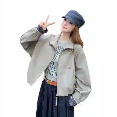 稻草人 轻盈时尚休闲百搭简约舒适秋冬截短外套 女款