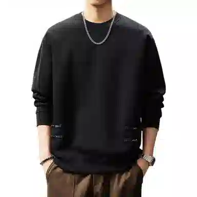 贵色 美式潮流复古纯色简约学院风重磅潮牌时尚百搭卫衣 男女同款