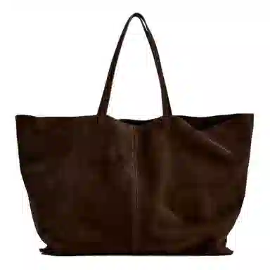 ZARA Leather Tote Bag Chocolate Large