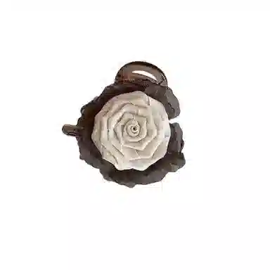 希铃 玫瑰花朵 高级感精致 优雅半扎抓夹 女款