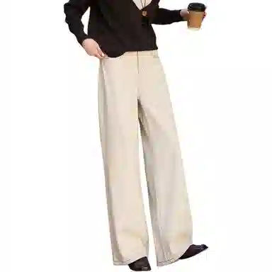 【dme】 保暖中腰字母刺绣直筒藏肉通勤休闲百搭纯色显瘦牛仔裤 女款