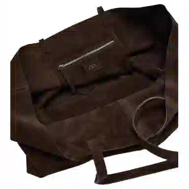ZARA Leather Tote Bag Chocolate Large