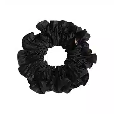 蒙妮 韩系温柔褶皱金标大肠圈 布艺 发圈 女款