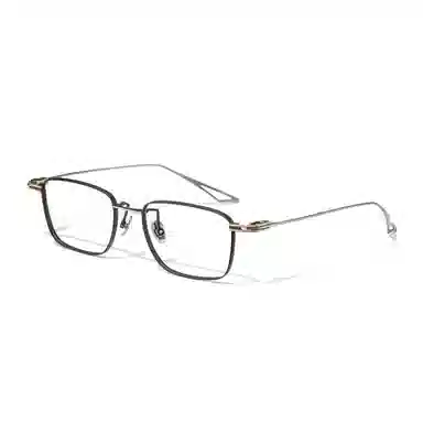 【可配度数】 苍木优品 高端设计师款近视镜框 可定制近视镜片超轻复古方框钛架眼睛 钛 方形 功能性眼镜 男女同款情侣款