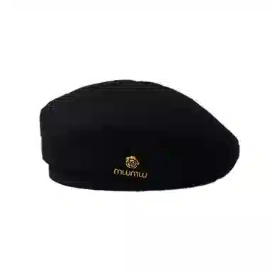 祎步康 小清新尊宿山茶花秋冬显脸小定型款时尚画家帽 涤纶 贝雷帽 女款