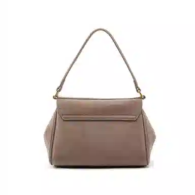 NAVIGARE Simple Leather Tote Elephant Grey Coffee