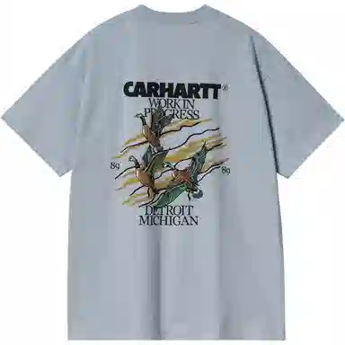 Carhartt WIP Loose Duck Print T-Shirt Sky Blue
