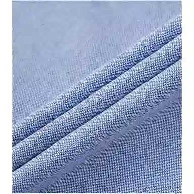 与狼共舞 纯棉纽扣翻领纯色商务休闲牛津纺长袖衬衫 男女同款 深蓝