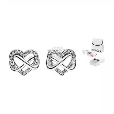 Pandora Wireless Heart Shine 925 Silver Studs