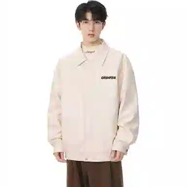 欧迪芬 美式复古高街潮流飞行员机车风休闲宽松防风透气翻领痞帅城市机能时尚氛围感皮扎染日常通勤百搭舒适品牌字母外套夹克 男女同款