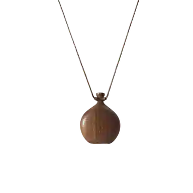 【高品质】 色菲尔 小巧酒壶木质吊坠 复古新中式国风森系民族风时尚通勤日常百搭毛衣链 鸡翅木 项链 男女同款情侣款