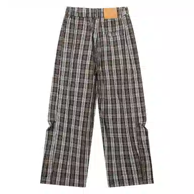 Mr. Jiangnan Vintage Plaid Pants