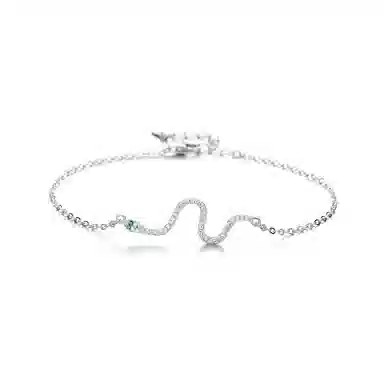 【S925纯银 灵蛇送福】 七七银饰  本命年转运 福气满满 日常通勤百搭设计 精致气质高级感 平安顺遂幸运配饰 好运   银 手链 女款