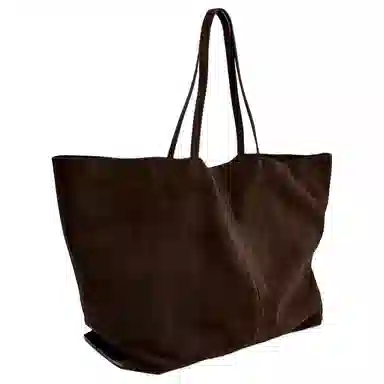 ZARA Leather Tote Bag Chocolate Large