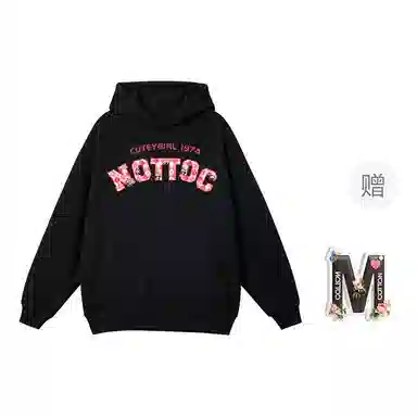 棉购 连帽潮流加绒加厚宽松韩版学生口袋带帽套头休闲外套卫衣 女款