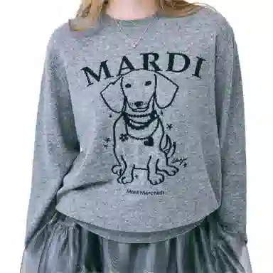 MARDI MERCREDI CASHMERE CREW NECK SWING THE TAIL DDANJI PEARL LACE