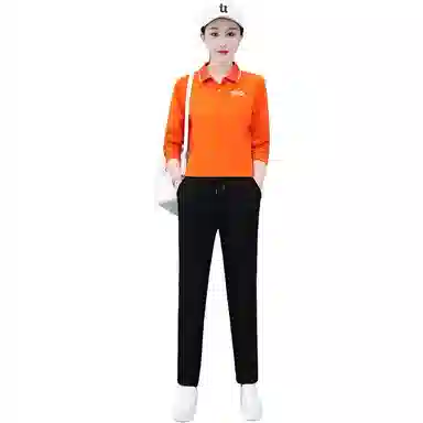 左岸 时尚简约女士百搭上衣长袖长裤舒适柔软垂感宽松高腰显瘦显高气质潮流亲肤透气日常通勤洋气减龄休闲套装 女款