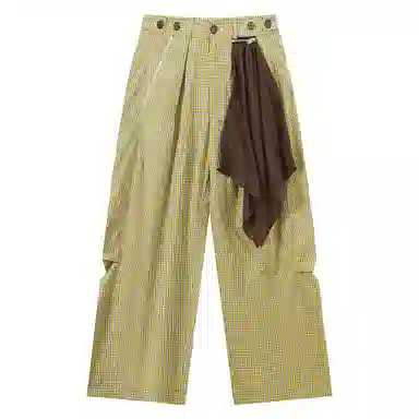 Mr. Jiangnan Vintage Plaid Pants
