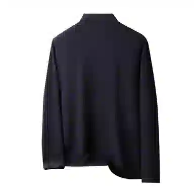 百胜狐 加大码男装翻领棉羊毛针织衫 男款