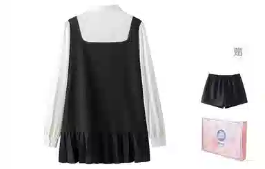 东鲸岁时记 优雅日常简约气质女设计感显瘦小个子基础款裙子毕业季长袖连衣裙 女款 礼盒装