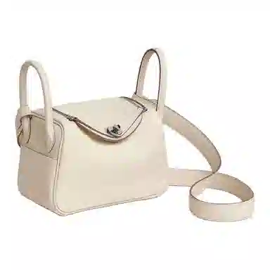 HERMES Lindy Taurillon Clemence 10 Craie