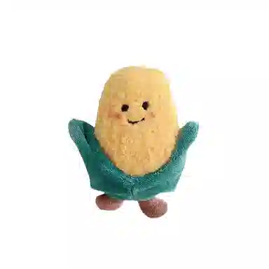 玄唐 西兰花玉米仿蔬菜毛绒玩具钥匙扣可爱娃娃包包配饰 聚酯纤维 挂件 男女同款情侣款