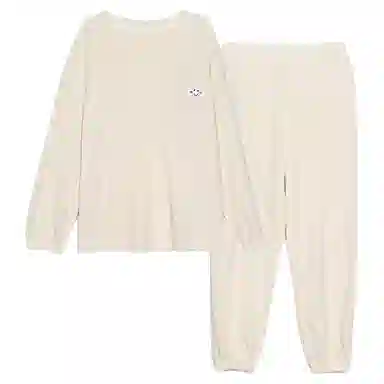 潞优野 带胸垫长袖家居服长裤睡衣套装 女款