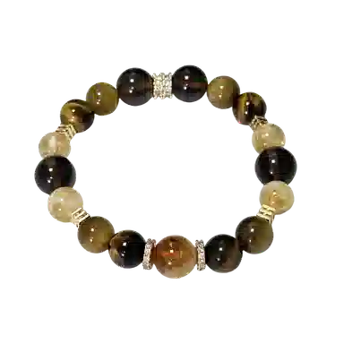 千叶珠宝 曜灵金环 虎眼石 大气有格调招财轻奢高级感小众设计感简约大方#好运天然 黄水晶 手串 男女同款情侣款