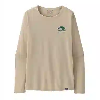 patagonia Women's Long-Sleeved Capilene Cool Daily Graphic Shirt C1logo T