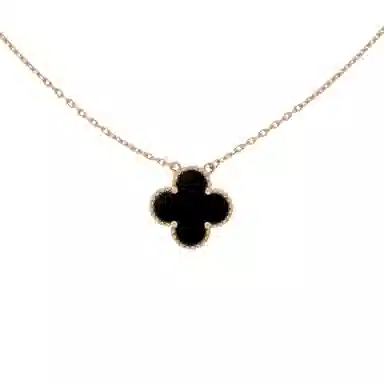 Van Cleef & Arpels Alhambra Onyx Necklace
