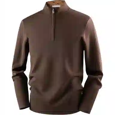 红豆 全羊毛精纺可机洗羊毛衫秋冬半高领毛衣打底衫半拉链上衣针织衫 男款