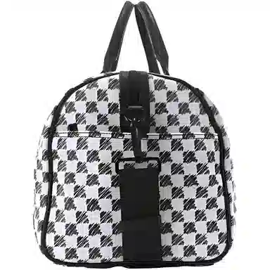 SPRAYGROUND Shark Mouth Graffiti Checkerboard PVC Bag