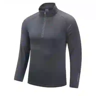 浪莎 长袖半拉链纯色常规运动风套头健身衣 男款