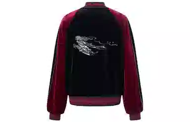 ROCAWEAR Vintage Velvet Embroidered Baseball Jacket