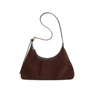 妙迪 早秋人气款冬季磨砂材质双面拼接百搭腋下托特包 头层牛皮 单肩斜挎包 常规 女款 复古棕