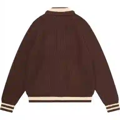 UNDEFEATED FW25 Striped Logo Knit Polo